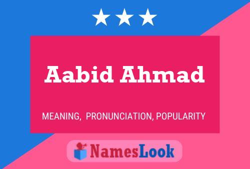 Aabid Ahmad Naam Poster