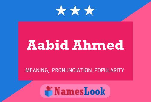 Aabid Ahmed Naam Poster