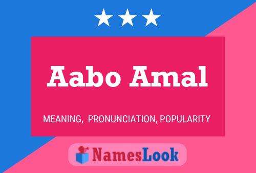 Aabo Amal Naam Poster