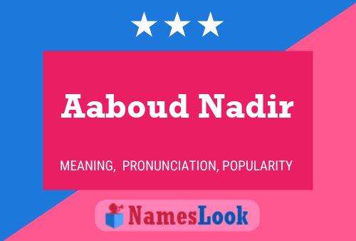 Aaboud Nadir Naam Poster