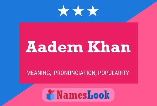 Aadem Khan Naam Poster