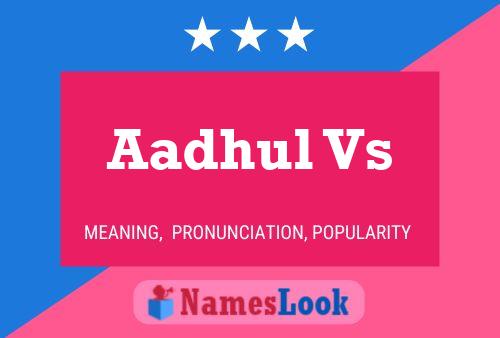 Aadhul Vs Naam Poster