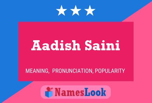 Aadish Saini Naam Poster