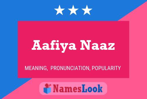 Aafiya Naaz Naam Poster