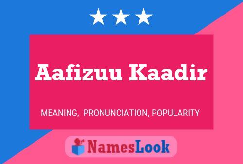 Aafizuu Kaadir Naam Poster