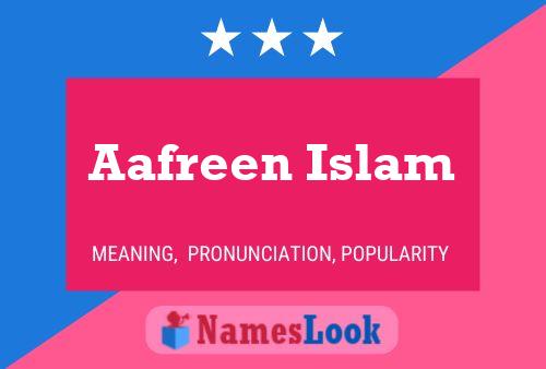 Aafreen Islam Naam Poster