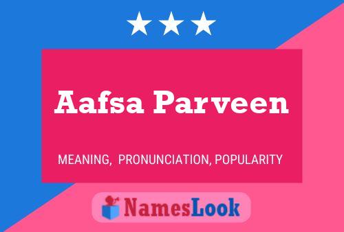 Aafsa Parveen Naam Poster