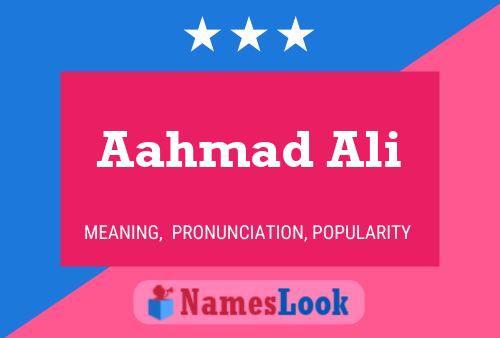 Aahmad Ali Naam Poster