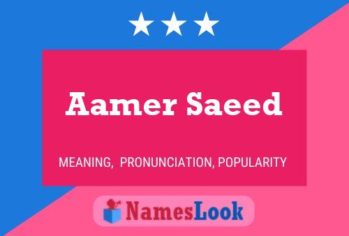 Aamer Saeed Naam Poster