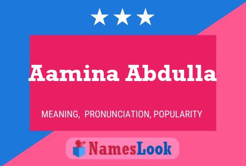 Aamina Abdulla Naam Poster