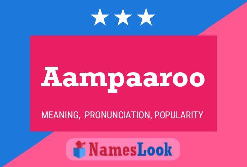 Aampaaroo Naam Poster