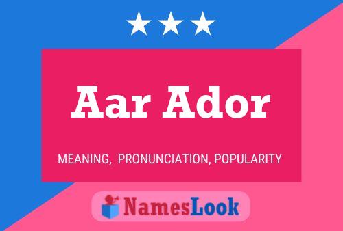 Aar Ador Naam Poster