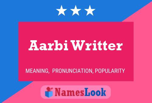 Aarbi Writter Naam Poster