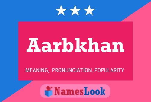 Aarbkhan Naam Poster