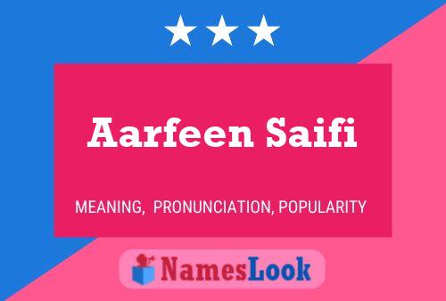 Aarfeen Saifi Naam Poster