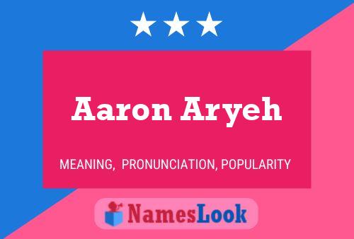 Aaron Aryeh Naam Poster