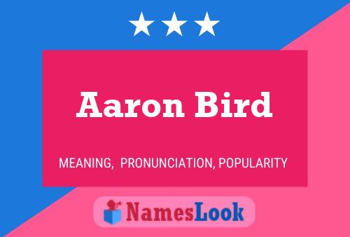 Aaron Bird Naam Poster