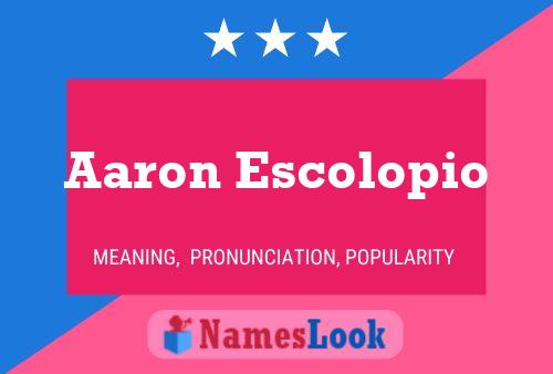 Aaron Escolopio Naam Poster