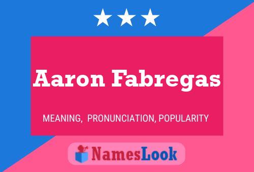 Aaron Fabregas Naam Poster