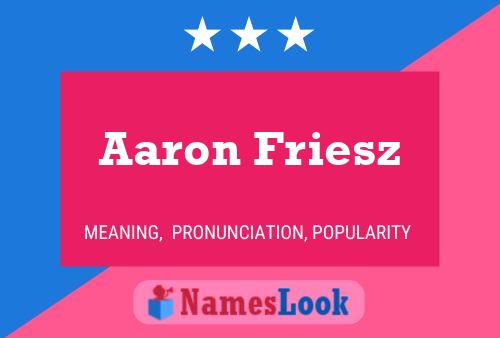 Aaron Friesz Naam Poster