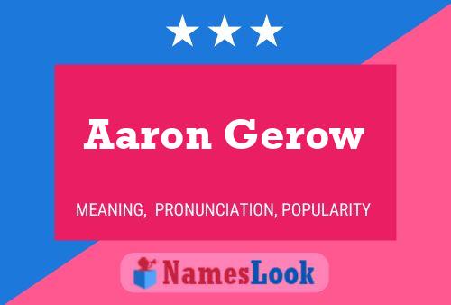 Aaron Gerow Naam Poster