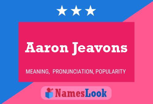 Aaron Jeavons Naam Poster