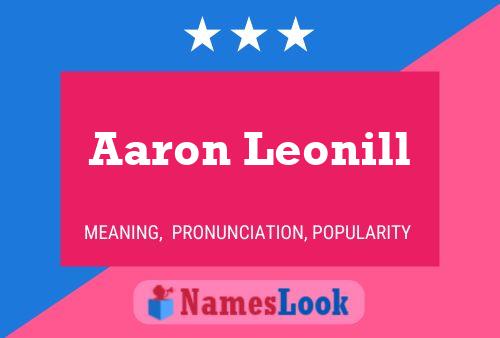 Aaron Leonill Naam Poster