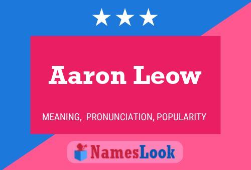 Aaron Leow Naam Poster