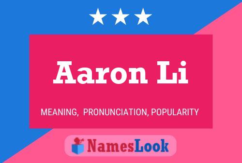 Aaron Li Naam Poster