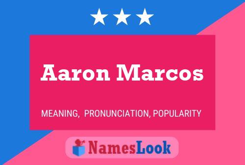 Aaron Marcos Naam Poster