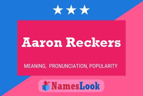 Aaron Reckers Naam Poster