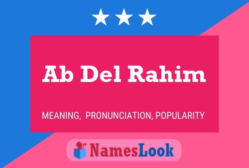 Ab Del Rahim Naam Poster