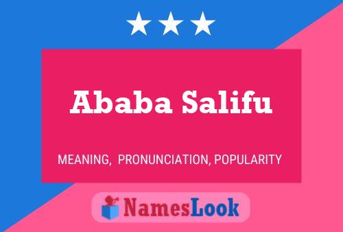 Ababa Salifu Naam Poster