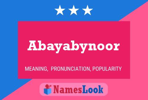 Abayabynoor Naam Poster