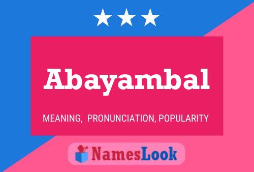 Abayambal Naam Poster