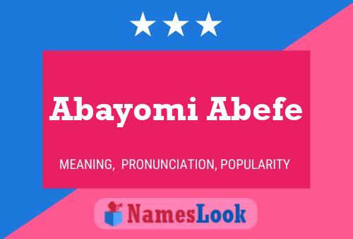 Abayomi Abefe Naam Poster