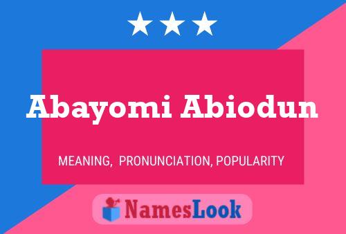 Abayomi Abiodun Naam Poster