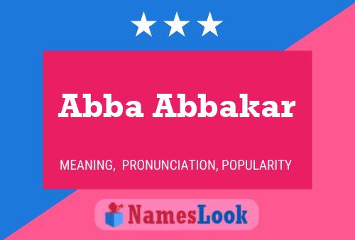 Abba Abbakar Naam Poster