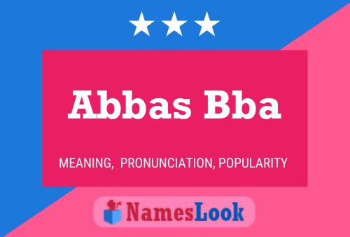 Abbas Bba Naam Poster