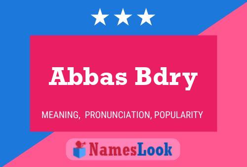 Abbas Bdry Naam Poster