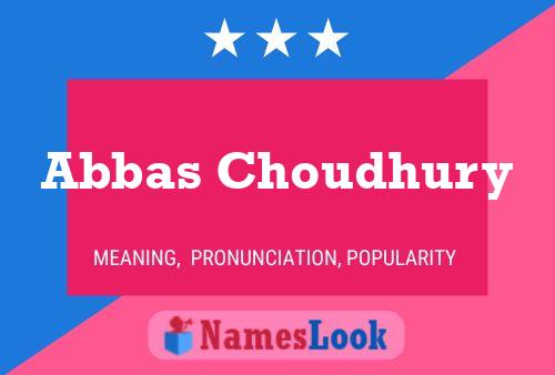 Abbas Choudhury Naam Poster