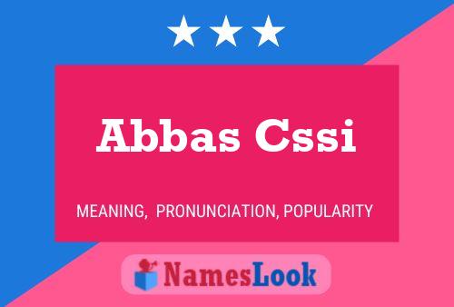 Abbas Cssi Naam Poster