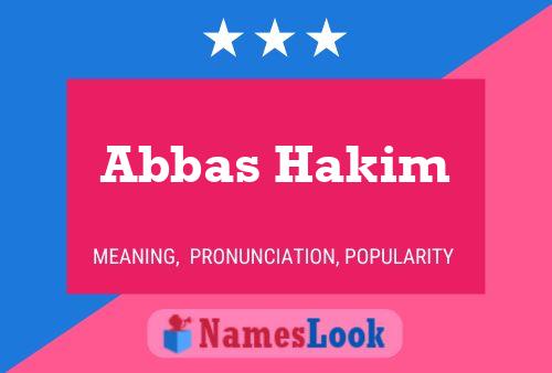 Abbas Hakim Naam Poster