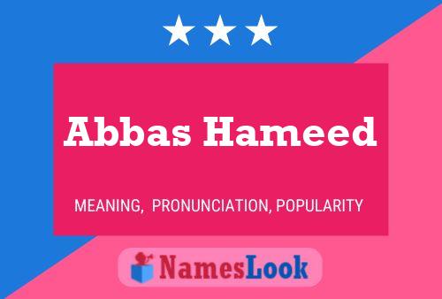 Abbas Hameed Naam Poster