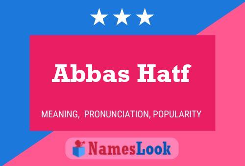 Abbas Hatf Naam Poster