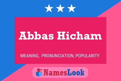 Abbas Hicham Naam Poster