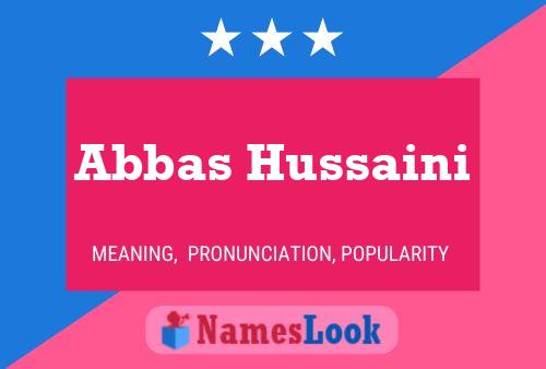 Abbas Hussaini Naam Poster