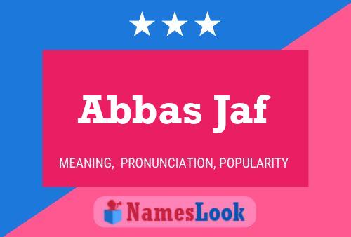 Abbas Jaf Naam Poster