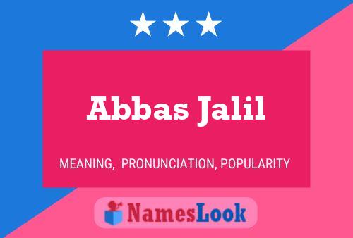 Abbas Jalil Naam Poster