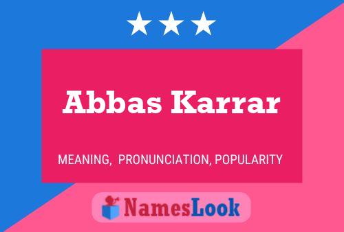 Abbas Karrar Naam Poster